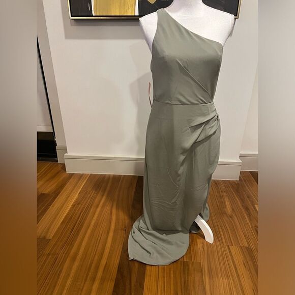 BHLDN Anthropologie Chloe one shoulder gown size 8 NWT - Picture 2 of 13